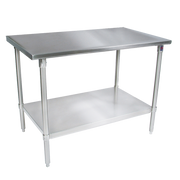 John Boos ST6-24120SSK 120"W x 24"D Stainless Steel Work Table