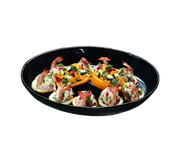 Bon Chef 2076TAN Ceramic Tan Oval Coupe Platter