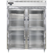 Continental Refrigerator DL2FE-GD-HD 57" W Two-Section Glass Door Reach-In Freezer - 115 Volts