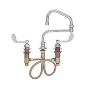 Fisher 48194 8" Swing Spout Brass Deck Mount Widespread Faucet