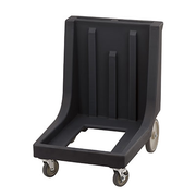 Cambro CD1826MTCHB110 350 Lbs. 10" East Wheels 5" Swivel Casters Black Open Frame Camdolly with Handle