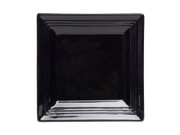 Tuxton CBH-0845 Ceramic Black Square Plate (1 Dozen)