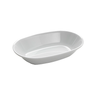 American Metalcraft MLRS9 18 Oz. Plastic White Oblong Bowl