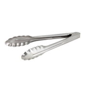 Winco UT-9HT 9" Stainless Steel Utility Tongs