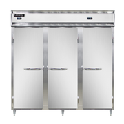 Continental Refrigerator DL3RRF-SS-PT 78" W Three-Section Solid Door Pass-Thru Designer Line Refrigerator/Freezer