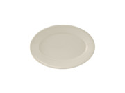 Tuxton TRE-033 Ceramic American White/Eggshell Oval / Oblong Platter (3 Dozen Per Case)