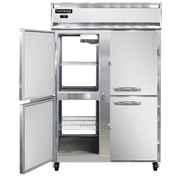 Continental Refrigerator 2F-PT-HD 52"W Two-Section Solid Door Pass-Thru Freezer - 220 Volts