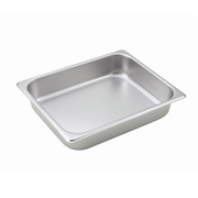 Winco SPH2 2-1/2" Deep 1/2 Size Stainless Steel Steam Table Pan