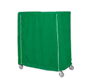 Metro 24X48X74Uc Metro Cart Cover 48"W Uncoated Knitted Polyester With Pvc Zipper White