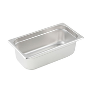 Winco SPJL-304 4" Deep 1/3 Size Stainless Steel Steam Table Pan