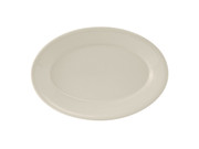 Tuxton TRE-012 Ceramic American White/Eggshell Oval Platter (2 Dozen Per Case)