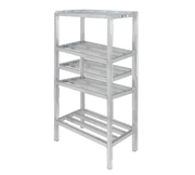 Channel ED2036-4 Dunnage Shelving Unit Tubular 36"W 2200 Lbs. Capacity Welded Aluminum Construction