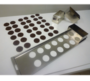 Matfer Bourgeat 385050 Chocolate Tuile Kit 25" L x 6.5"W x 3.75" H Perforated Plate All Stainless Steel Construction