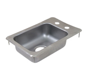 John Boos PB-DISINK101405 1 Compartment Stainless Steel Pro-Bowl Drop-In Sink 12-1/4"W x 18"D x 5"