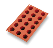 Matfer Bourgeat 257990 Gastroflex Mini Cannele Mold 18 Per Sheet 1-3/8" Dia. x 1-3/8"H Mini Canneles Food Grade Silicone