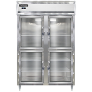 Continental Refrigerator DL2RS-GD-HD 52" W Two-Section Glass Door Reach-In Designer Line Refrigerator