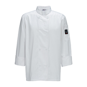 Winco UNF-6WS White Mulholland Chef Jacket