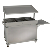 Cadco CBC-GG-B3-LST Mobileserv Standard Grab & Go Merchandising Cart With Large 1-Sided Grab & Go Shelf On Top