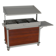 Cadco CBC-GG-B3-L5 Mobileserv Standard Grab & Go Merchandising Cart With Large 1-Sided Grab & Go Shelf On Top
