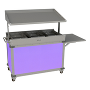 Cadco CBC-GG-B3-L7 Mobileserv Standard Grab & Go Merchandising Cart With Large 1-Sided Grab & Go Shelf On Top