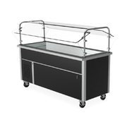 Randell RS SSO-RCP-6 86" X 30" X 35 1/2" Stainless Steel Top Self-Contained Refrigeration Mobile RanServe Cold Food Table