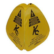 Continental Commercial 216 14" x 14" x 15 1/4"H Yellow Pop Up Safety Sign