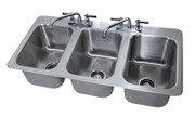Advance Tabco DI-3-10-2X 1 12" W x 18.5" D Compartment Stainless Steel Drop-In Sink
