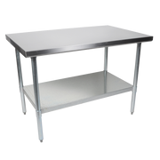 John Boos FBLG9624 96"W X 24"D 18/430 Stainless Steel Economy Work Table