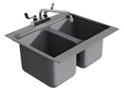 Advance Tabco DBS-2-X 3 Compartment Stainless Steel Bar Sink 38"W x 19"D