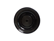 Tuxton CBA-062 6-1/4" Ceramic Black Round Plate (2 Dozen Per Case)
