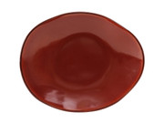 Tuxton GAR-652 Ceramic Red Rock Oval Ellipse Plate (1 Dozen)