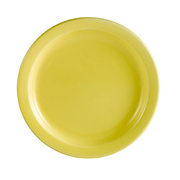 CAC China L-8NR-Y 9" Dia. Yellow Ceramic Round Las Vegas Plate (2 Dozen Per Case)