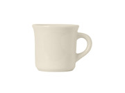 Tuxton TRE-038 3-3/8" 9 Oz. Ceramic American White/Eggshell Canton Mug (3 Dozen Per Case)