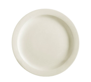 CAC China NRC-16 10.5" Dia. American White Ceramic Round NRC Plate (1 Dozen)
