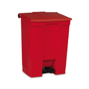 Rubbermaid FG614500RED 18 Gal. Red Plastic Rectangular Step-On Container