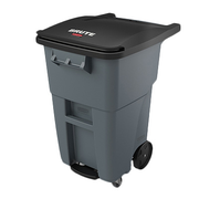 Rubbermaid 1971962 50 Gallon Gray Step-On Rollout Container