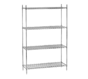 Advance Tabco ECC-1860-X 60" W x 18" D Chrome 4 Shelves Special Value Shelving Unit