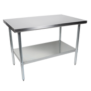 John Boos FBLG6030 60"W X 30"D 18/430 Stainless Steel Economy Work Table