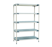 Metro 5X557GX3 Metromax I Starter Shelving Unit 48"W Rust Proof 1000 Lbs. Capacity Per Shelf 2000 Lbs. Capacity Per Unit