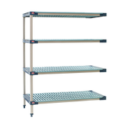 Metro AX466G4 Metromax 4 Add-On Shelving Unit 60"W Rust Proof 600 Lb Capacity Per Shelf 2000 Lbs. Capacity Per Unit