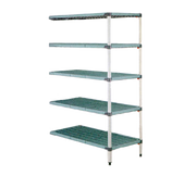 Metro 5AQ567G3 Metromax Q Add-On Shelving Unit 60"W Epoxy Coated One-Piece Steel Frames