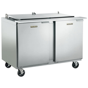 Traulsen UST4812-LL 48" W Two-Section Reach-In Dealer's Choice Compact Prep Table Refrigerator with low-profile flat cover