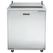 Traulsen UST3208L0-0300-SB 32" W One-Section One Door Reach-In Dealer's Choice Compact Prep Table Refrigerator with low-profile flat lid