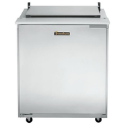 Traulsen UST3212R0-0300-SB 32" W One-Section One Door Reach-In Dealer's Choice Compact Prep Table Refrigerator with low-profile flat lid