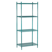 Advance Tabco EGG-1836-X 36" W x 18" D Green Epoxy Coated 4 Shelves Special Value Shelving Unit