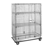 Metro Sec55Lc Super Erecta Security Unit Mobile 50-1/2"W Chrome Plated Finish