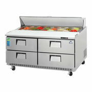 Everest Refrigeration EPBNWR2-D4 59.13" W Two-Section Drawered Sandwich Prep Table