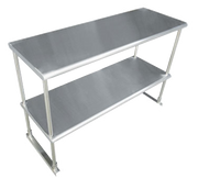 Advance Tabco EDS-12-72-X 72.25" W x 12" D x 32" H Stainless Steel 18 Gauge Double Special Value Double Overshelf