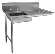 Advance Tabco DTU-U60-48L-X 48" W 16 Gauge 304 Stainless Steel Top Left of Machine Undercounter Special Value Dishtable