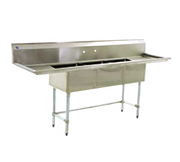 Eagle Group BPS-1854-3-18-FC 85" - 96" Stainless Steel 3 Compartment Sink 14" Deep
